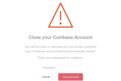 coinbase-account delete-permanently